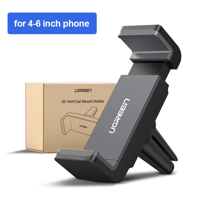 Black Grey One Side Автомобильный держатель Ugreen для iPhone X, XS, 8, держатель для телефона в машине, Поворот на 360 градусов, автомобильный держатель для телефона, держатель для мобильного телефона, подставка - Цвет: Black Grey One Side