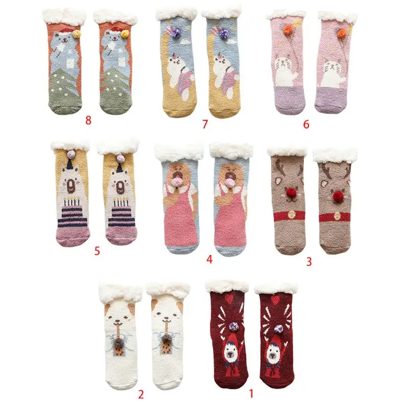 Детские носки-тапочки с героями мультфильмов; Детские плотные теплые нескользящие носки на осень и зиму