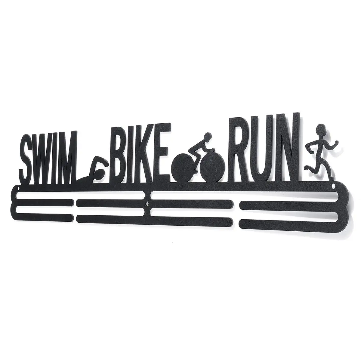 SWIM BIKE RUN Вешалка для медалей из нержавеющей стали, держатель для демонстрации, стойка для спорта, бега, плавания, футбола, баскетбола, марафонов, гимнастики, подарок, домашний декор - Цвет: SWIM BIKE RUN