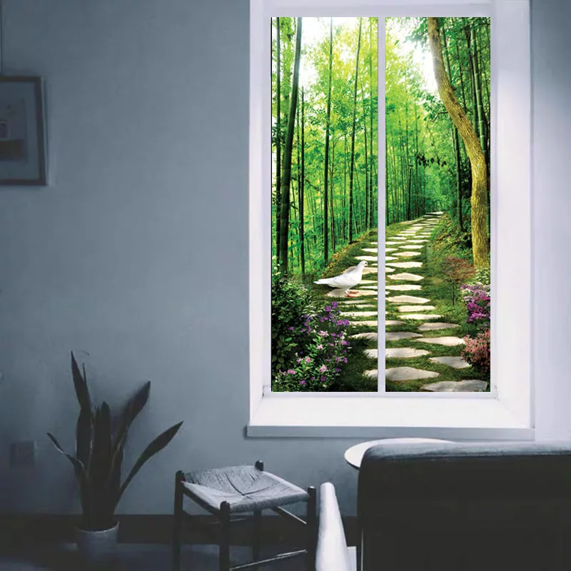 Изготовление размеров под заказ Windows Стекло пленка двери Стикеры s бамбуковая 3D