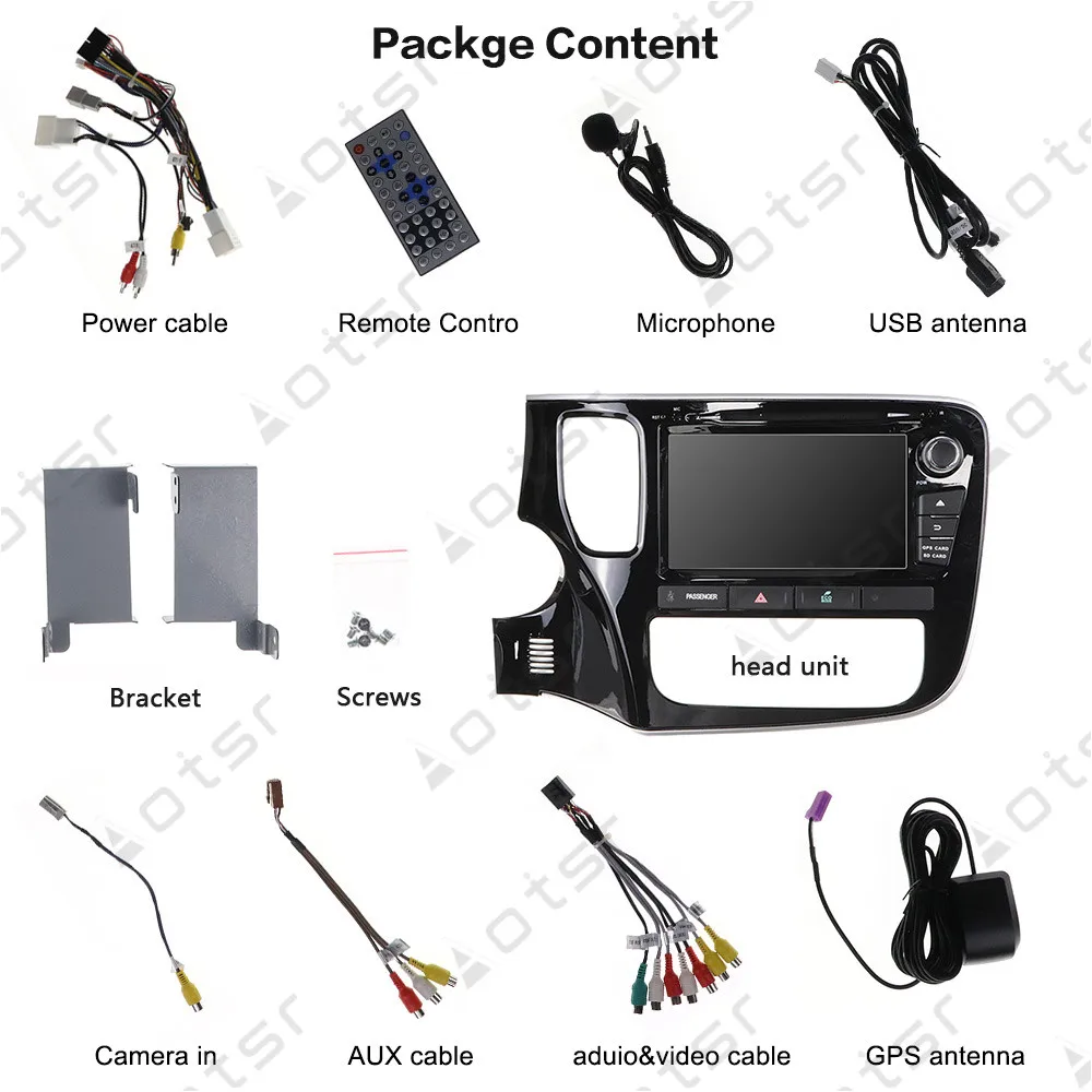 Radio con GPS para coche, reproductor Multimedia estéreo con Android 11, 2 Din, para Mitsubishi Outlander 2014, 2015, 2016, 2017, 2018