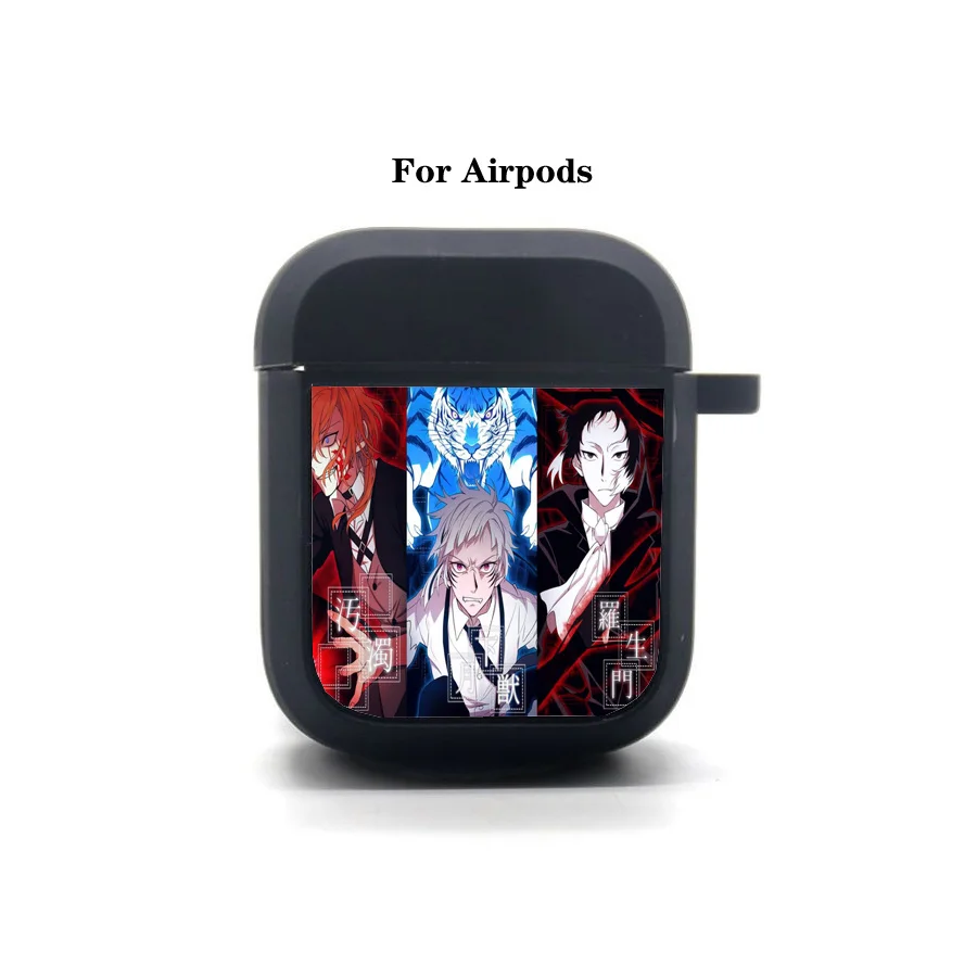 

Anime Bungo Stray Dogs AirPods 2 case Cover Apple AirPods 2 Earphone bag Soft Silicone Bluetooth Protective Earphone Case