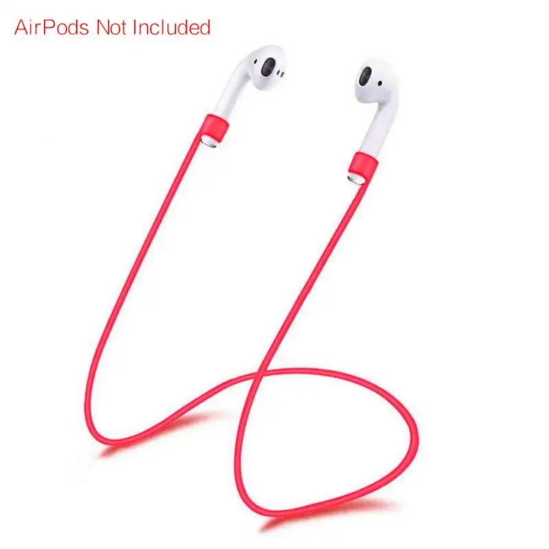 1 шт. силиконовый ремешок для наушников для Apple Airpods Airpod анти-потеря ремень петля веревка для Air Pods аксессуары для струн - Цвет: 55CM  red