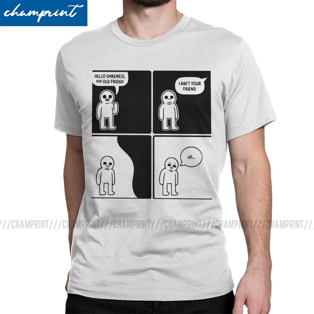 Hello Darkness My Old Friend T Shirts Men 100 Cotton Funny T Shirt Round Neck Tees Short Sleeve Clothing New Arrival T Shirts Aliexpress Hello Darkness My Old Friend T Shirts Men 100 Cotton Funny T Shirt Round Neck Tees Short Sleeve Clothing New Arrival T Shirts Aliexpress
