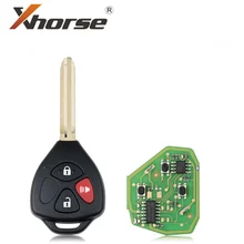 XHORSE XKTO04EN for Toyota Style 3 Buttons Wire Universal Remote Key for VVDI Key Tool 1PCS