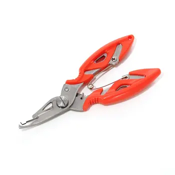 

Portable Fishing Pliers Stainless Steel Hook Remover Braid Cutters Sheath Lanyard Fresh Water Saltwater