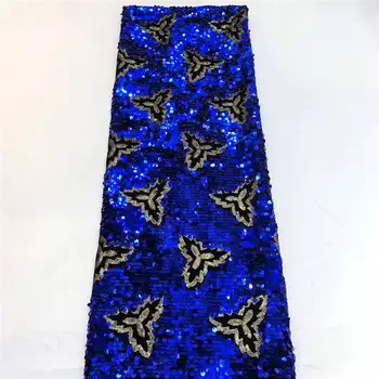 

Hot Sale African Sequins Lace Fabric High Quality 2020 Nigerian Wedding Party Dress For Tulle Sequins Lace Fabric NI2488