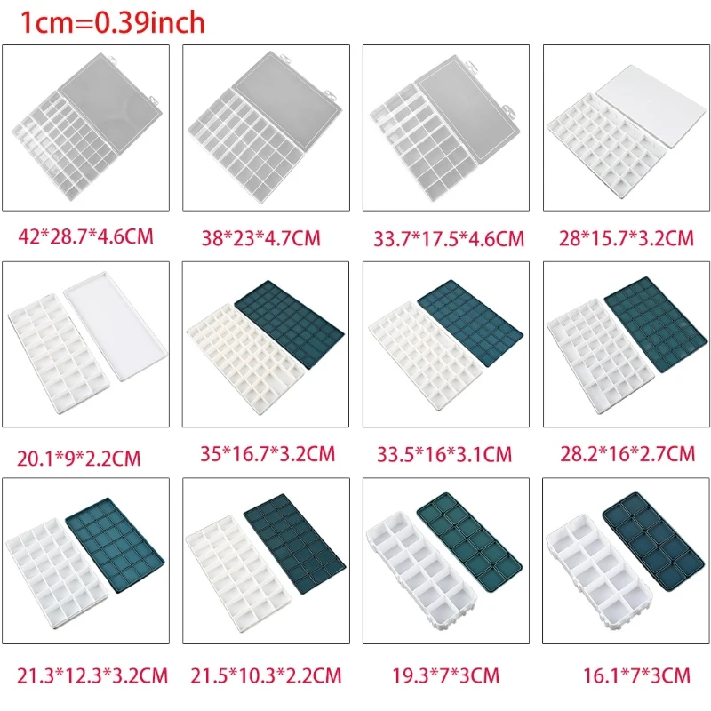 10/12/24/36/44/48 Grids Artist Paint Saver Palette Box Painting Storage Tray with Lid for Watercolor Acrylic Gouache Oil Paint