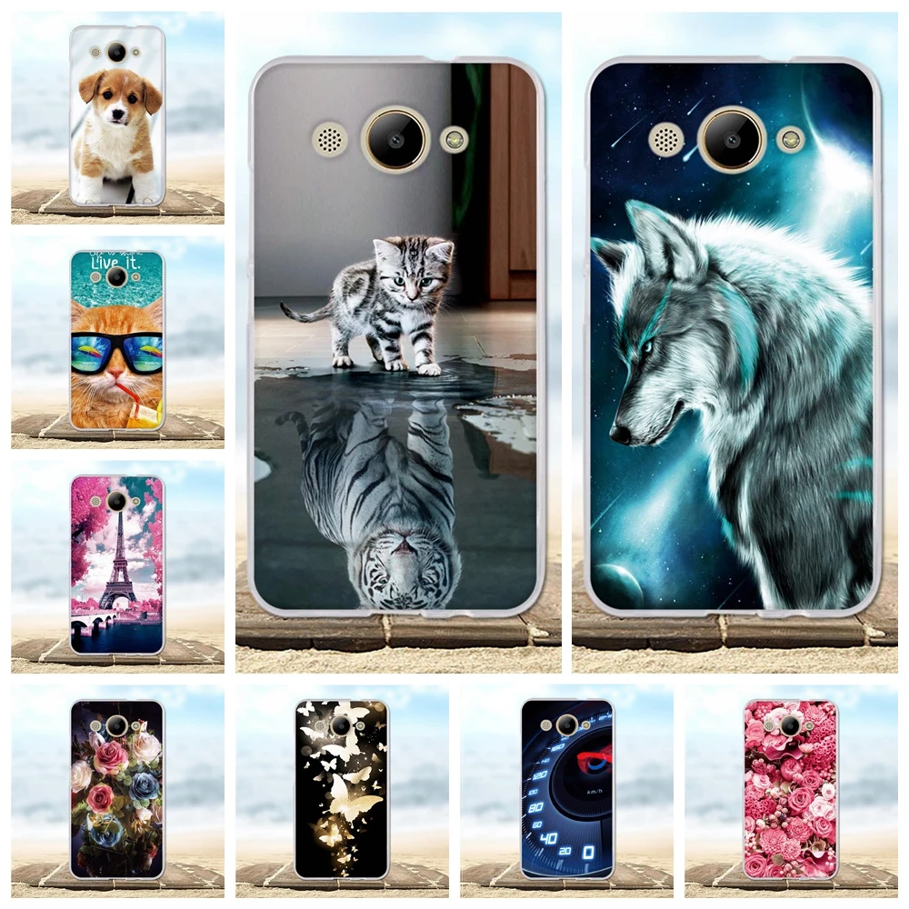 

For Huawei Y3 2017 Case Cute 3D Bag For Case Huawei Y3 2017 Cover Soft Silicone TPU Shell For Huawei Y3 2017 CRO-L22 Phone Cases