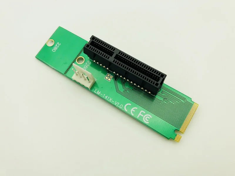 NGFF Riser M2 M.2 to PCI-E 4x 1x Slot Riser Card Converter Adapter Male To Female PCIE Multiplier For BTC Miner Mining Machine