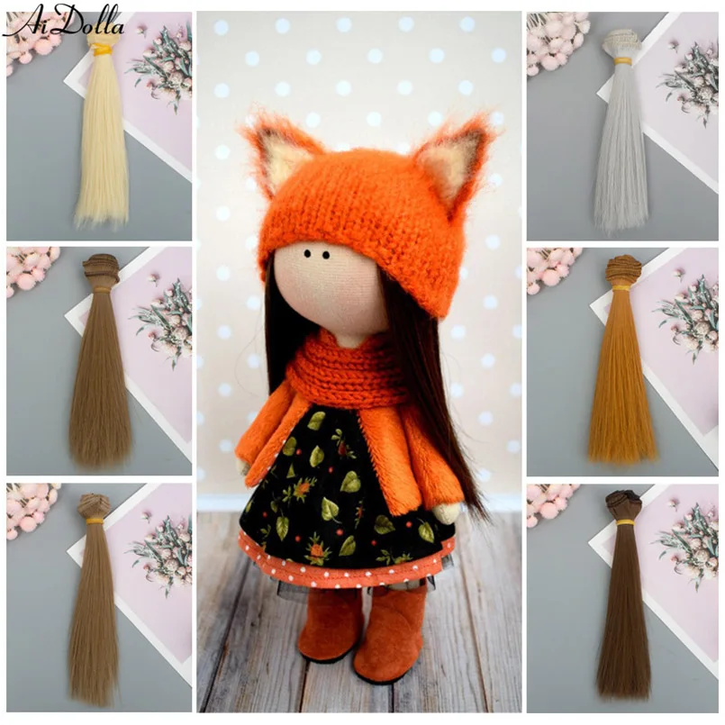 15*100 см синтетические волосы для кукол аксессуары Bjd 1/4/3/6 парик с прямыми волосами