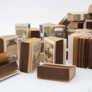 

JIANWU 1pc Retro mini matchbox note pad Creative kraft paper Can tear memo pad kawaii School supplies