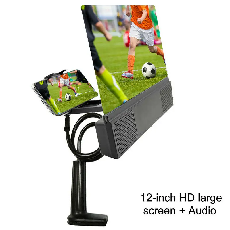 

Mobile Phone Screen Amplifier Bracket HD Projection Bracket 12" Screen Magnifier Amplifier with Bluetooth Speaker 2019 New