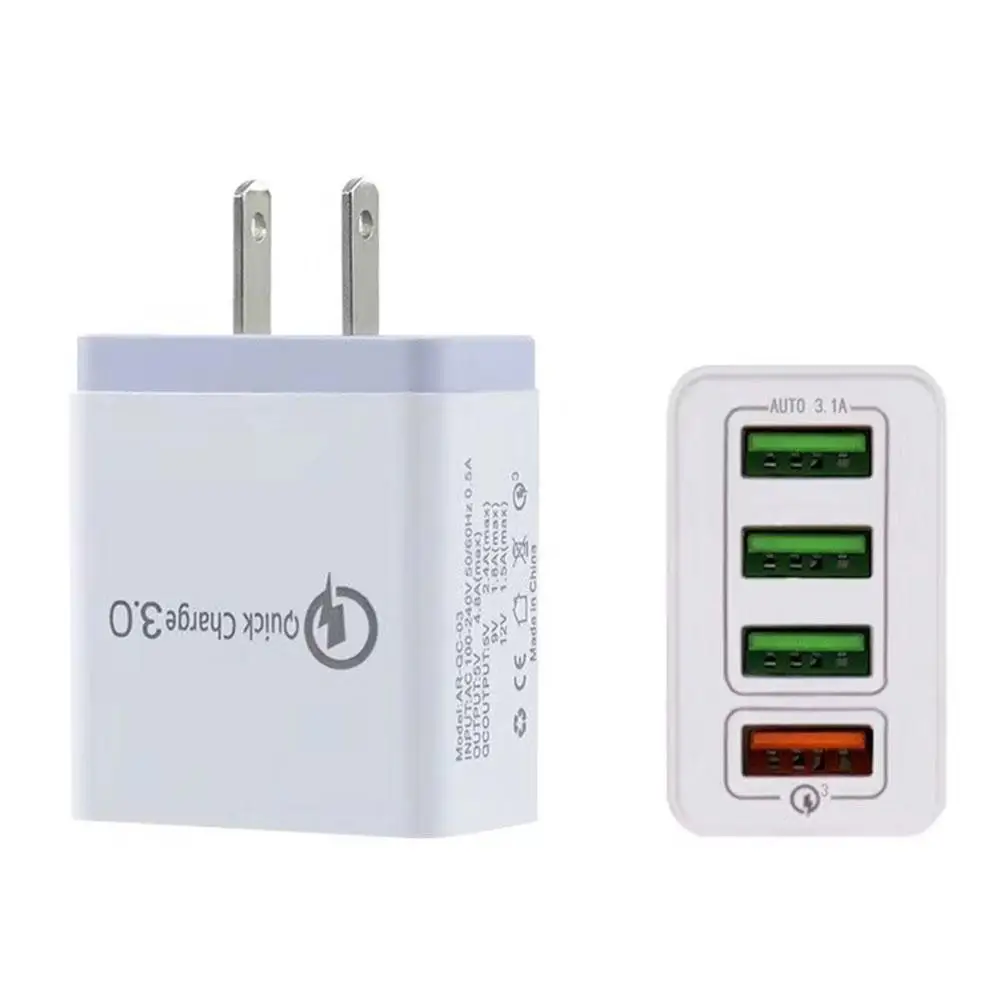 4 порта USB зарядное устройство Quick Charge 3,0 QC3.0 Smart Fast 4 USB настенное зарядное устройство для Xiaomi samsung huawei мобильный телефон Быстрая зарядка A