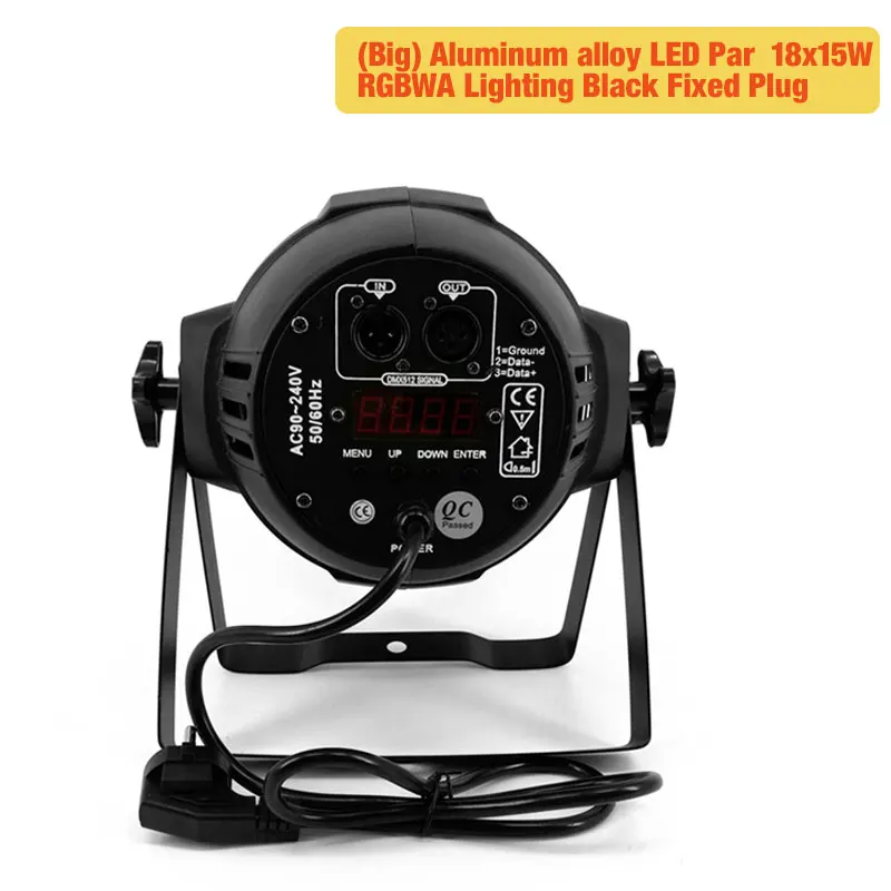 5in1Black Fixed Plug SHEHDS 18x18 Вт большой алюминиевый AlloyRGBWA+ UV6IN1LED Par DMX512 управление Профессиональный DJDisco шоу диско Эффект Освещение - Цвет: 5in1Black Fixed Plug