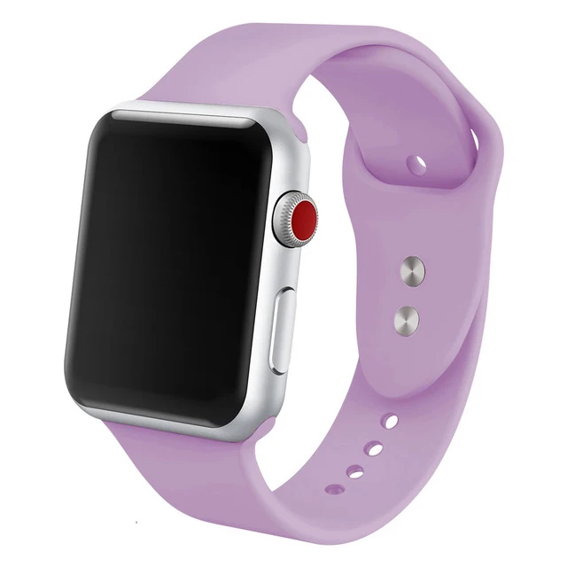 NO.20.Light-Purple Силиконовый ремешок для наручных часов Apple Watch, 42 мм, 38 мм, Версия 44 мм 40 мм резиновый браслет для наручных часов Черные полуботинки со шнуровкой и ремешком наручных часов Iwatch серии 4/3/2/1 браслет - Цвет ремешка: NO.20.Light-Purple