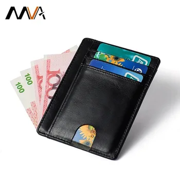 

Men Credit Card Holders Business ID Card Case Fashion Genuine Leather RFID Card Holder Mini Multifunction Bank Card Coin Wallets
