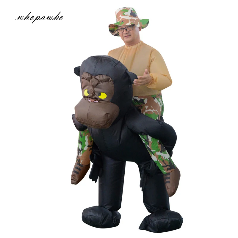 INFLATABLE RIDING GORILLA COSTUME Animal Themed Gorilla Cosplay Stage