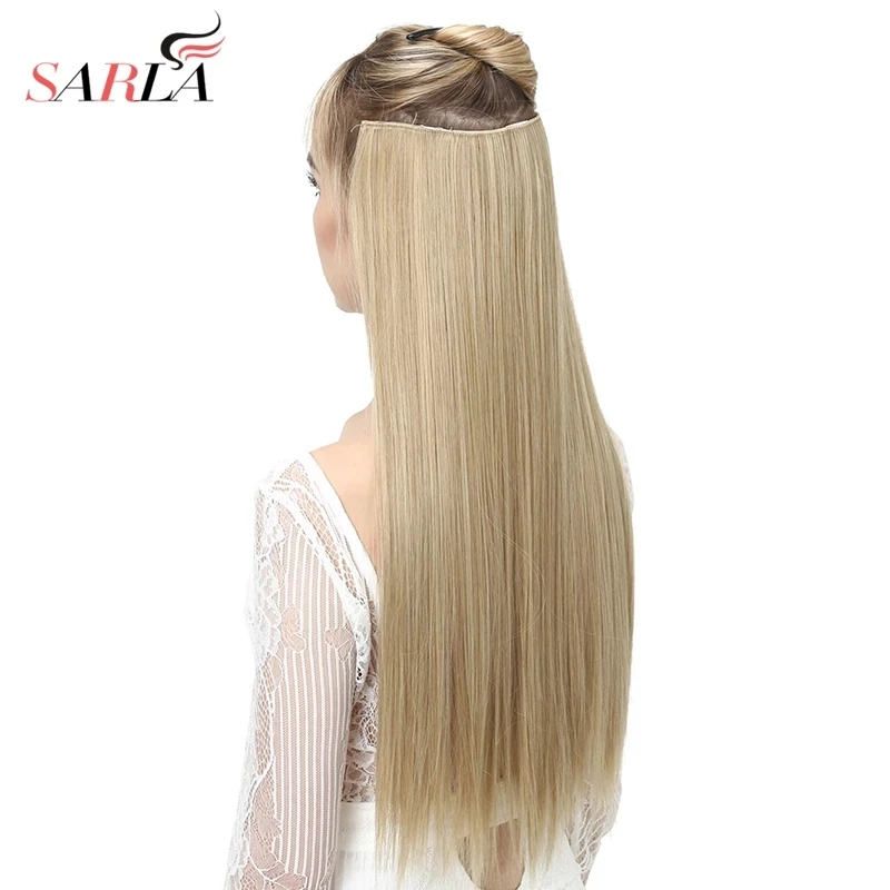 Grampo na extensão do cabelo ombre bayalage longa reta flase cabelo peças para as mulheres 24