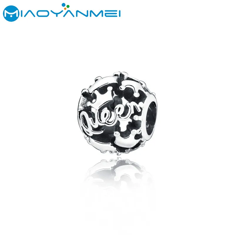 925 Sterling Silver Beads Queen & Regal Crowns Charm Fit Original Pandora Bracelets Women DIY Fashion Jewelry Gift | Украшения и