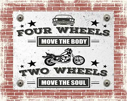 Двухколесный металлический знак Move The Soul 8x12 дюймов оловянные знаки Декоративные