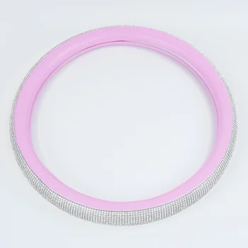 

Pink Steering Wheel Cover Rhinestone Diamond Replacement Unique Fashion