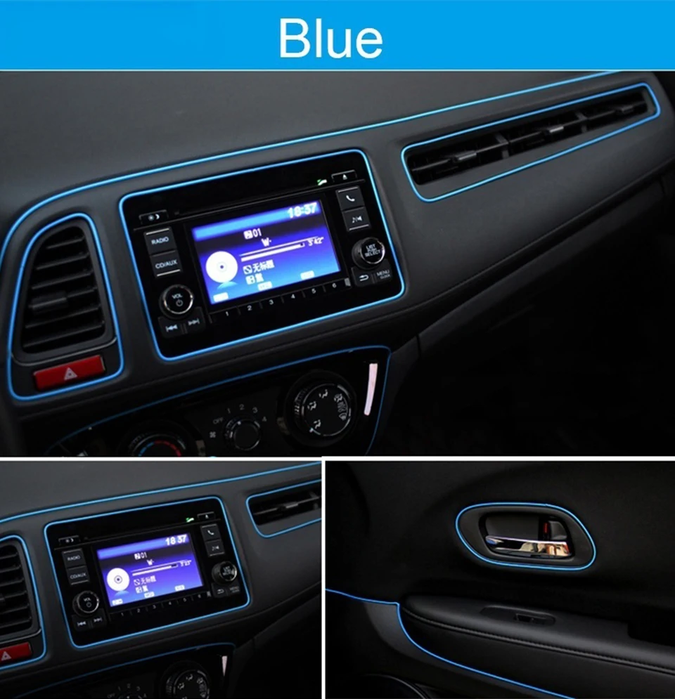 5 м яркая отделка полосы украшения автомобиля интерьер линии девушка автомобиля аксессуары кулон приборной панели украшения двери панели зазор
