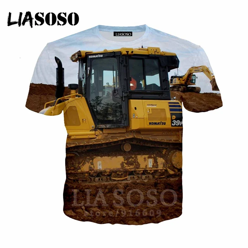 14 T-shirt 3D print Men women excavator Anime machine suit streetwear truck t shirt Harajuku clothes homme tshirt Short Sleeve A274 - Цвет: 14