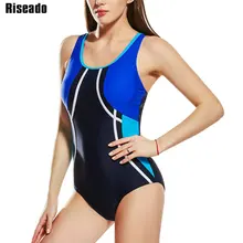 Riseado, новинка, спортивный Цельный купальник, тренировочная одежда для плавания для женщин, пэчворк, открытая спина, профессиональная одежда для плавания, купальные костюмы