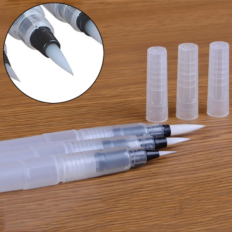 

1/3Pcs Refillable Ink Color Pen Water Brush Painting Calligraphy Illustration Pen Office Stationery OCT998