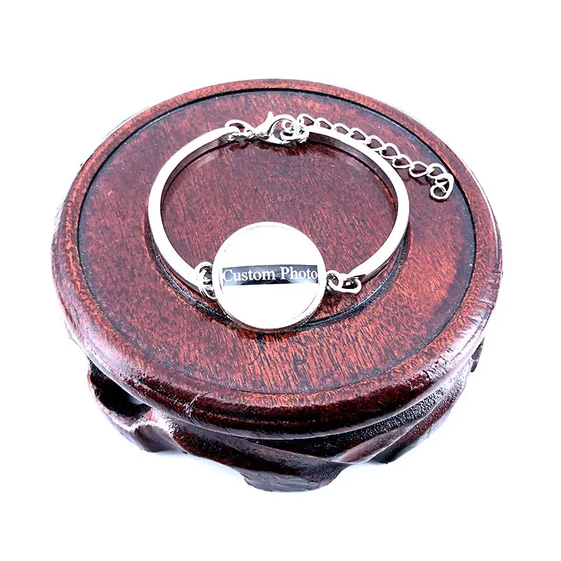 Серебряный браслет на заказ изготовленный по заказу клиента 18 мм стеклянный