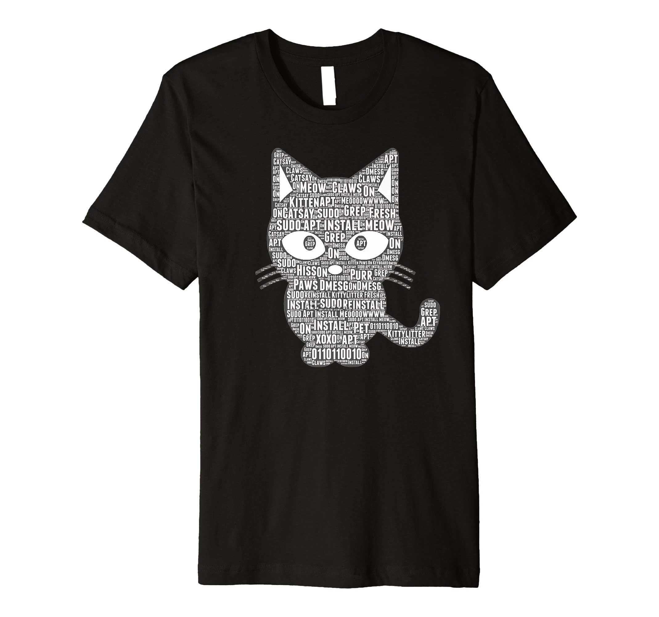 Рубашка с рисунком Kitty Linux от MCMA sudo apt get meow! | Мужская одежда