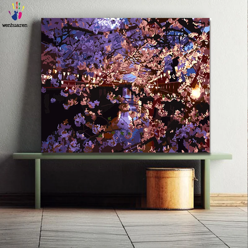 DIY окраска по номерам природных scenerypaintings с комплекты 40x50 защелка | Дом и сад