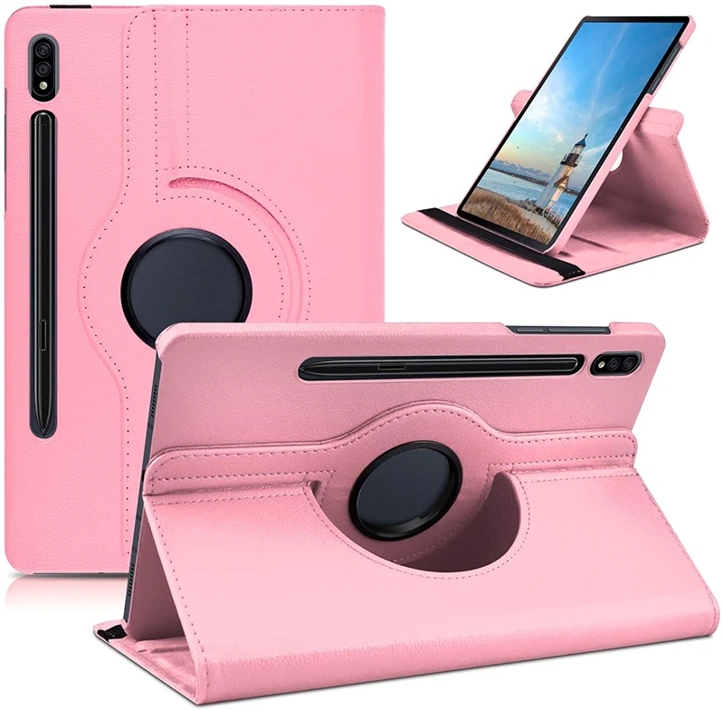 for Samsung Galaxy Tab S7 Plus Case 360 Degree Rotating Stand Tablet
