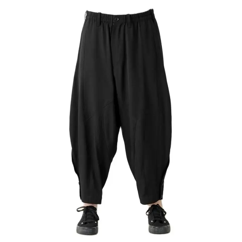 Pantaloni Da Uomo Primavera Autunno Moda Pantaloni Larghi Allentati Pantaloni Da Nove Centesimi Pantaloni Casual Da Uomo Di Grandi Dimensioni Yamamoto