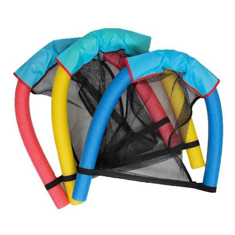 Floating Pool Noodle Sling Mesh Chair Sling Mesh Swimming Pool Chair Pool Noodle Sling Mesh Seat Floating Pool Net Chair for Boys and Girls Adult Water Relaxation Pool Noodle Foam Not Included