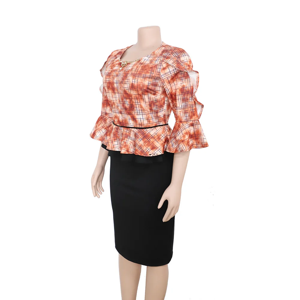 Новое Элегантное модное Стильное осенне-зимнее платье в африканском стиле с принтом большого размера L-3XL