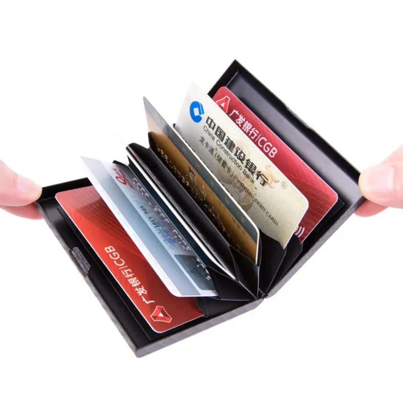 THINKTHENDO портативный металлический держатель для кредитных карт визитки чехол Карманный Кошелек-органайзер H8WD