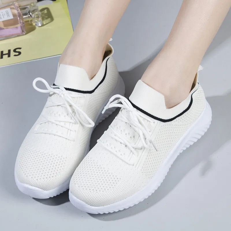 Женские кроссовки женские летающие носки повседневная обувь Студенческая для