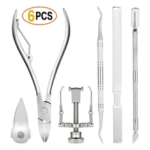 1 набор из нержавеющей стали, ножницы для кутикулы ногтей, плоскогубцы для омертвевшей кожи, кусачки для ногтей, триммеры, кусачки для маникюра, набор инструментов для маникюра