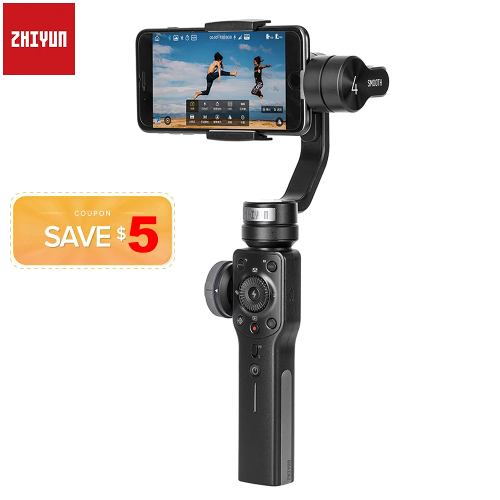 Zhiyun liso 4 Q2 3-eje de Smartphone del cardán estabilizador para iPhone 11 Pro Max XS XR 8X8 P 8 Samsung S9 S8 y cámara de acción - 1