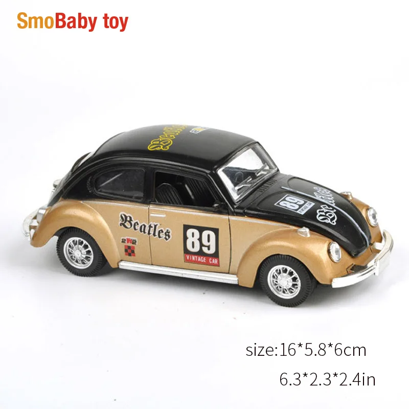 1:28 Alloy Diecast Car Retro Art Classic Cars Graffiti Mini Car