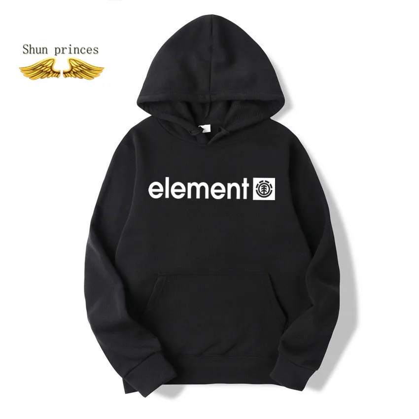 

Shun princes Store New Autumn Winter Brand Mens Hoodies Sweatshirts Men ELEMENT Letter Printing Long Sleeve Fashion Mens Hoodies