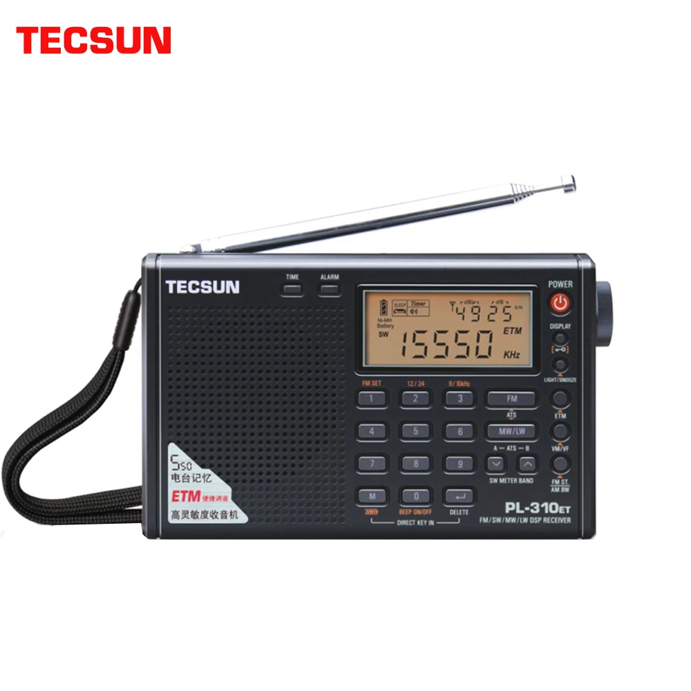 Tecsun PL-310ET Full Band Portable Radio Digital LED Display FM/AM/SW/LW Stereo Radio with Broadcasting Strength Signal