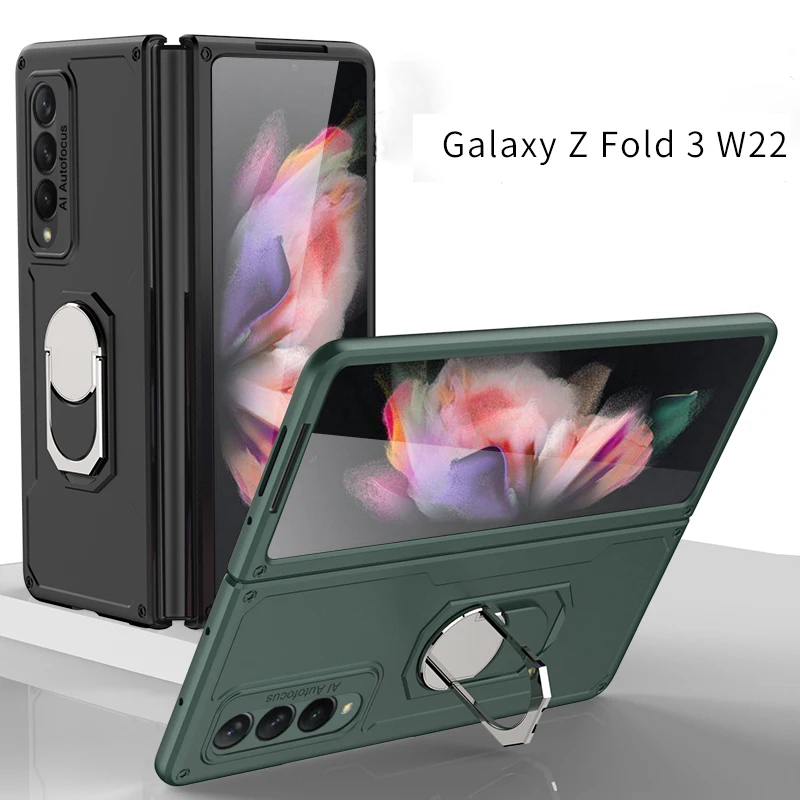 

Shockproof Case For Samsung Galaxy Z Fold 3 Fold3 Full Protection Foldable Case for Galaxy ZFold3 W22 5G Cover with Kickstand