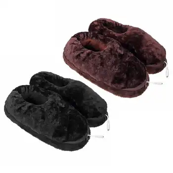 

Unisex Electric Feet Warm Slippers USB Foot Warmer Shoe Winter Warmer Indoor Plush Shoes Electric Heating Slipper Christmas Gift