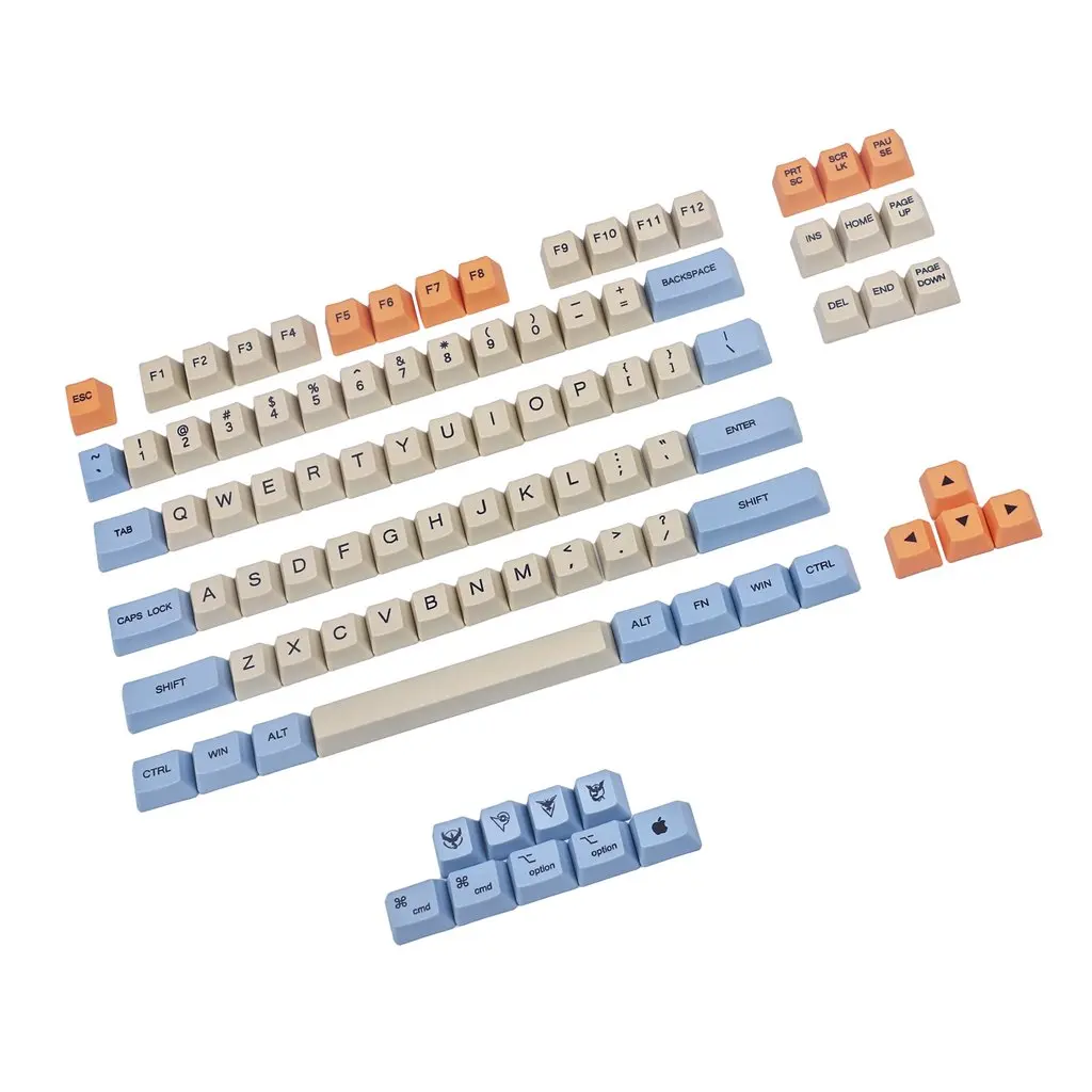 OEM профиль 61 87 104 клавиши Mac ANSI ISO Godspeed краситель Sub толстый PBT GK61 колпачки для