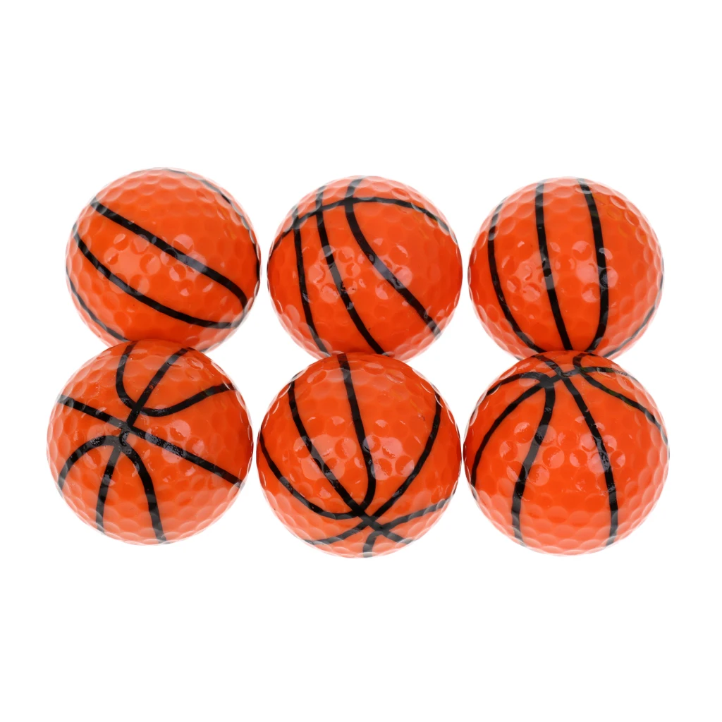 Basketball 6 шт. спортивные мячи с рисунком новинка мячи для гольфа Аксессуары для гольфа - Цвет: Basketball