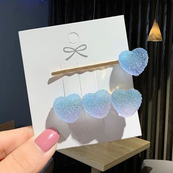 

1Pair Sweet Cute Hair Clips Girls Jelly Hairpins Love Star Rainbow Candy Color Headdress SP99