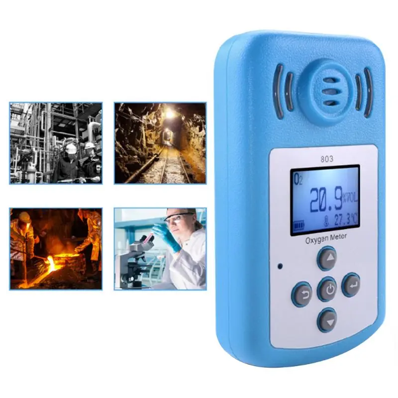 

Oxygen Meter LCD Display Sound Light Vibration Alarm Gas Concentration Detector